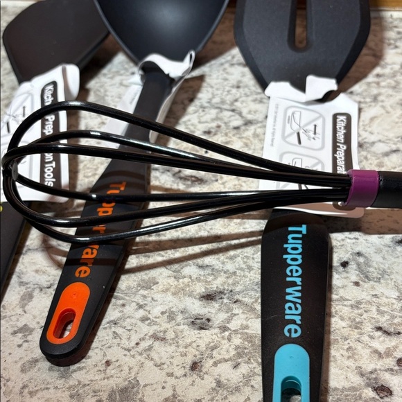 Tupperware Utensil Set with Black and Colorful Handles - Picture 3 of 6